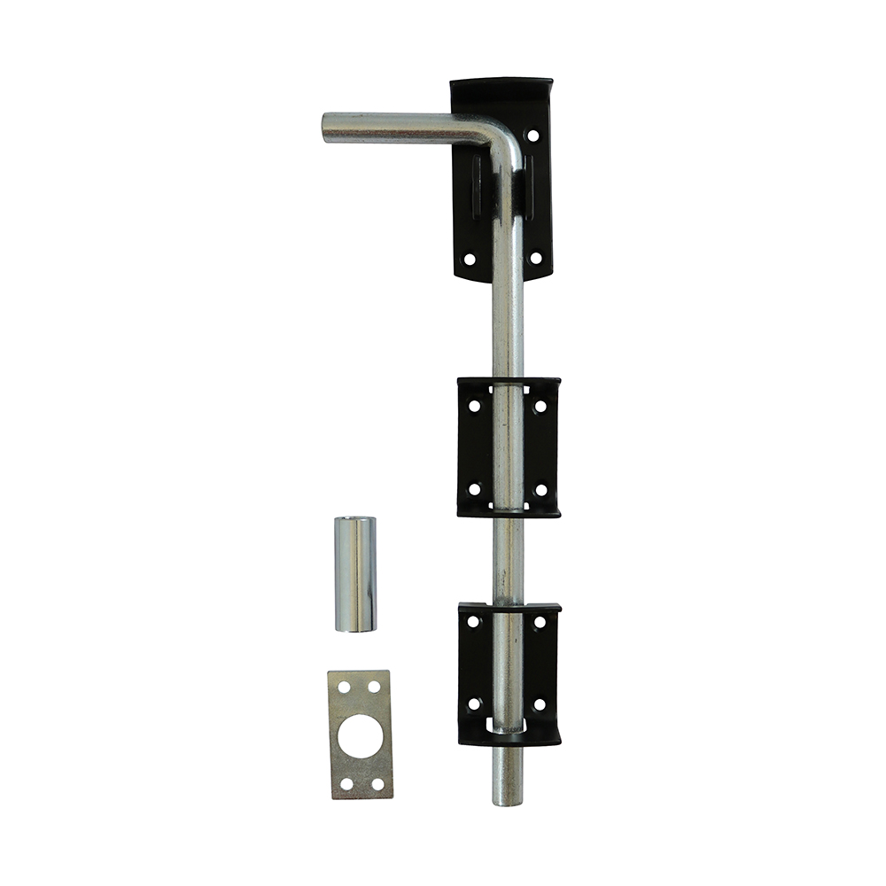 GARAGE DROP DOWN BOLT 12" BLACK