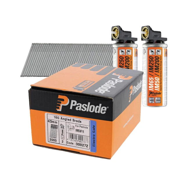 PASLODE IM65A 45MM X 16G ANGLED BRADS WITH GAS (2000)