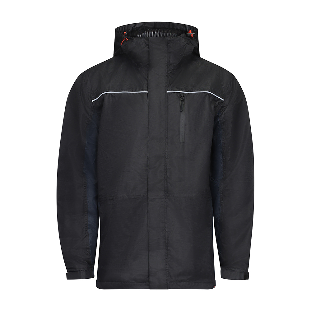 TIMCO WATERPROOF LINED RAIN JACKET - BLACK