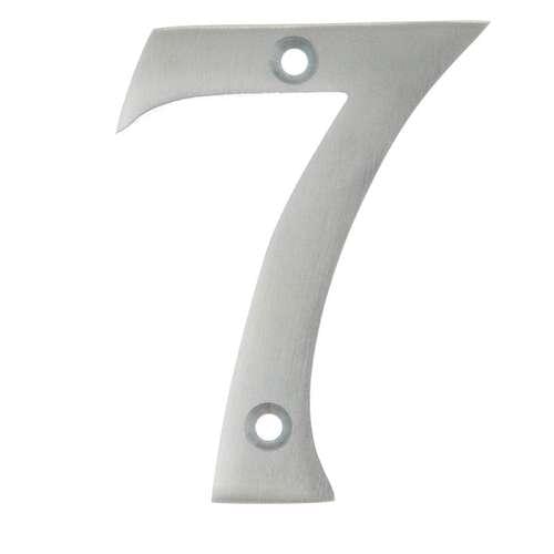 NUMERAL 7 75MM SATIN CHROME