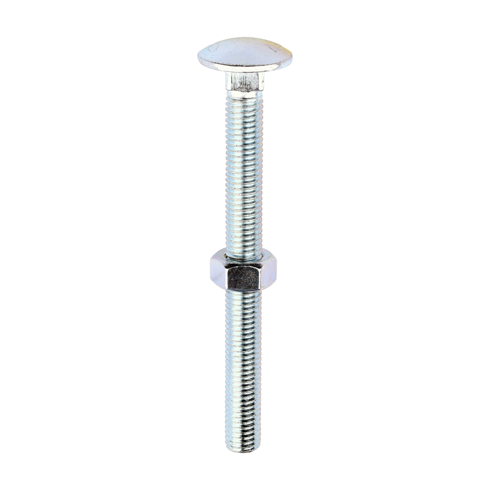 M12 X 130 CARRIAGE BOLTS & NUTS ZP