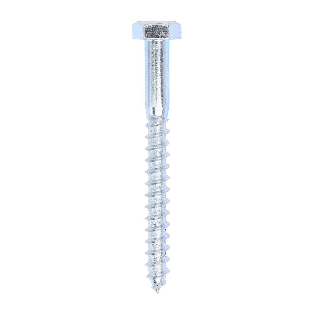 M10 X 100 HEXAGON HEAD COACH SCREW ZP