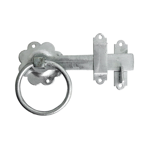RING HANDLE GATE LATCH 6" GALVANISED
