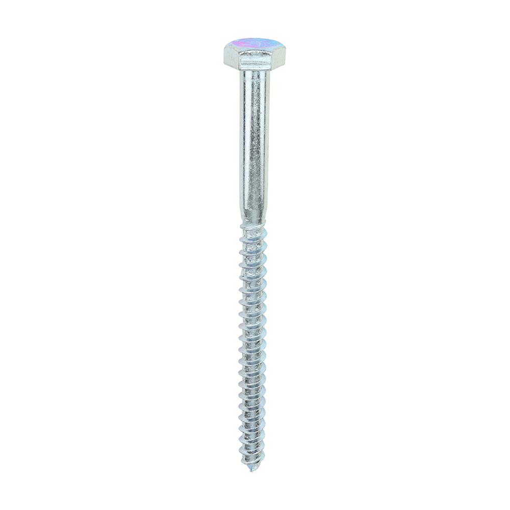 M10 X 150 HEXAGON HEAD COACH SCREW ZP