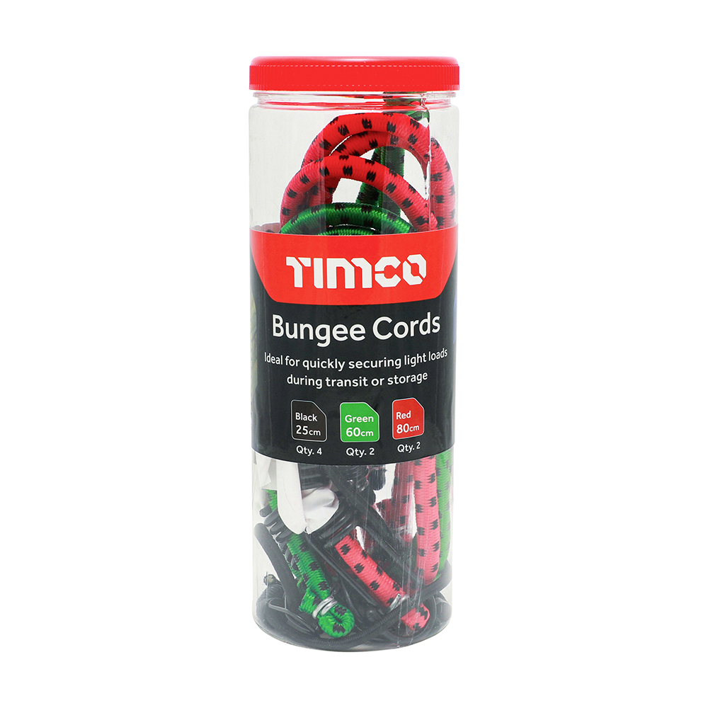 MIXED SET BUNGEE CORDS PACK - 8 PIECE