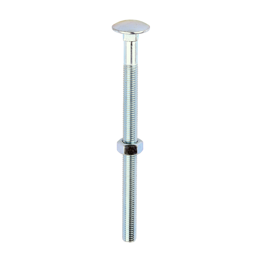 M12 X 180 CARRIAGE BOLTS & NUTS ZP