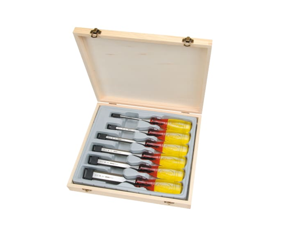 M373 BEVEL EDGE CHISEL SPLITPROOF HANDLE 6 PIECE SET