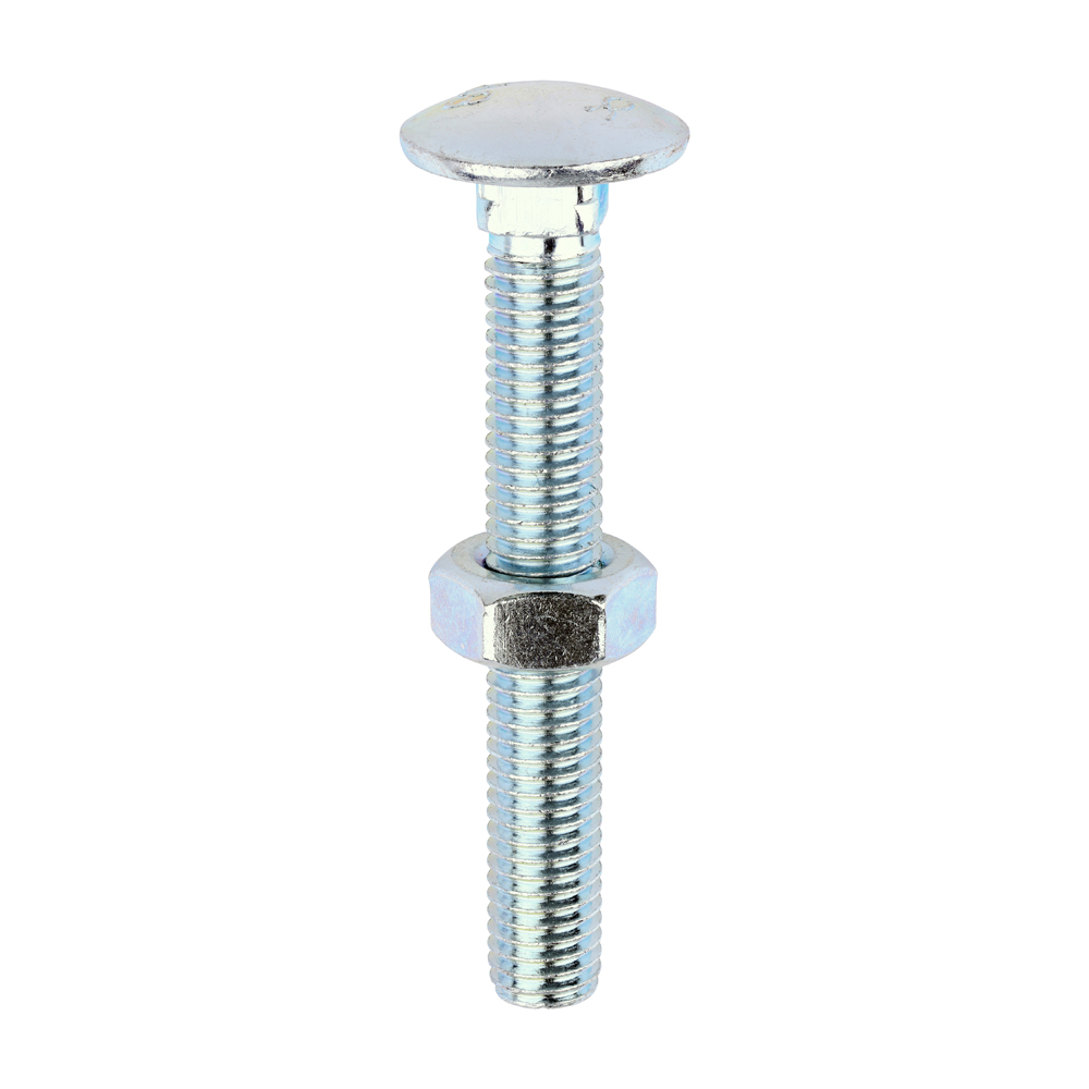 M10 X 80 CARRIAGE BOLTS & NUTS ZP