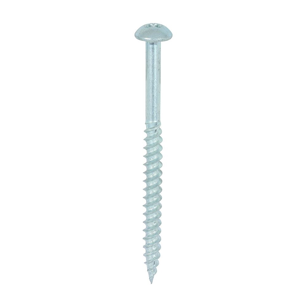 10 X 2.1/2" BZP ROUNDHEAD POZI WOODSCREWS