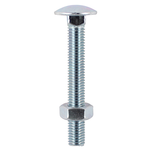 M8 X 100 CARRIAGE BOLTS & NUTS ZP