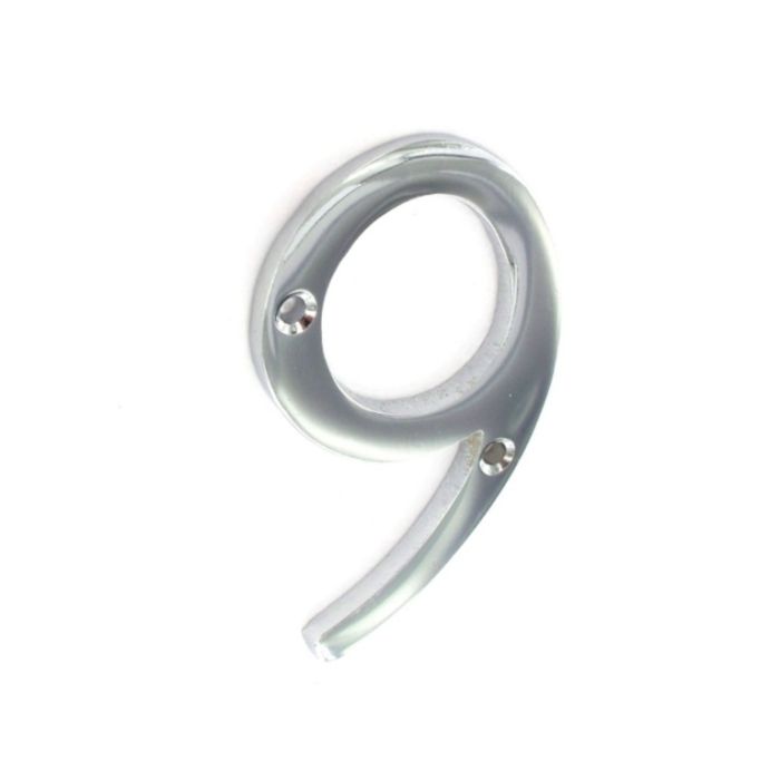 NUMERAL 9 75MM CHROME
