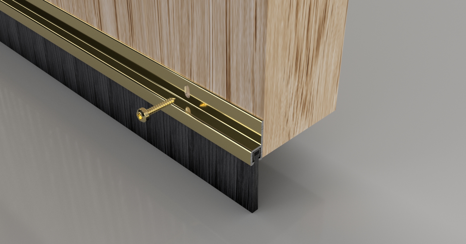 4'0" GOLD BRUSH BOTTOM DOOR SEAL