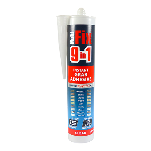 TIMCO 9 IN 1 INSTANT GRAB ADHESIVE CLEAR - 290ML