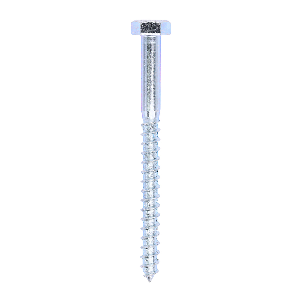 M10 X 120 HEXAGON HEAD COACH SCREW ZP