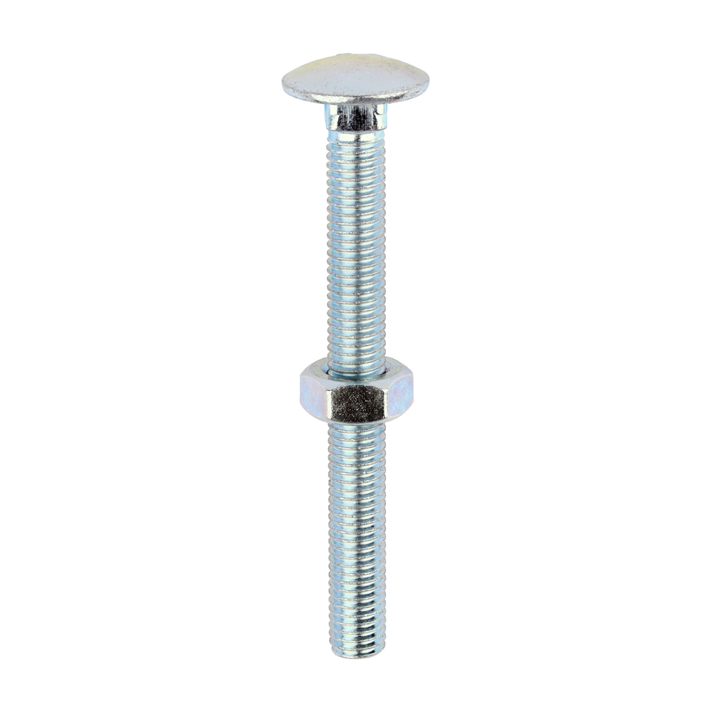 M10 X 100 CARRIAGE BOLTS & NUTS ZP