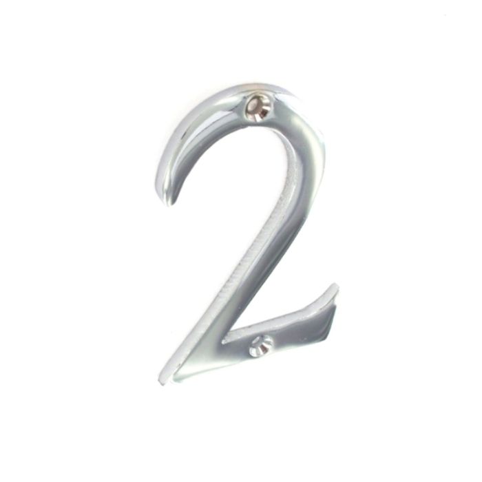 NUMERAL 2 75MM CHROME