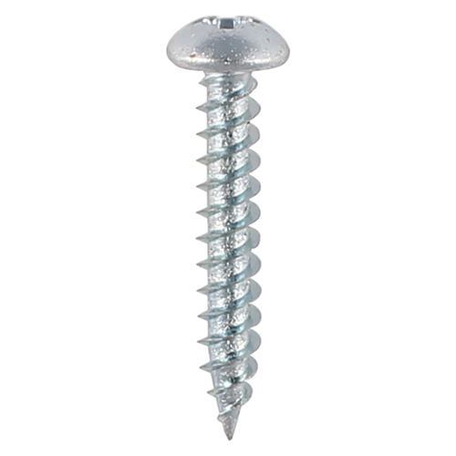 TWIN THREADED 4 X 1/2" BZP ROUNDHEAD WOODSCREWS