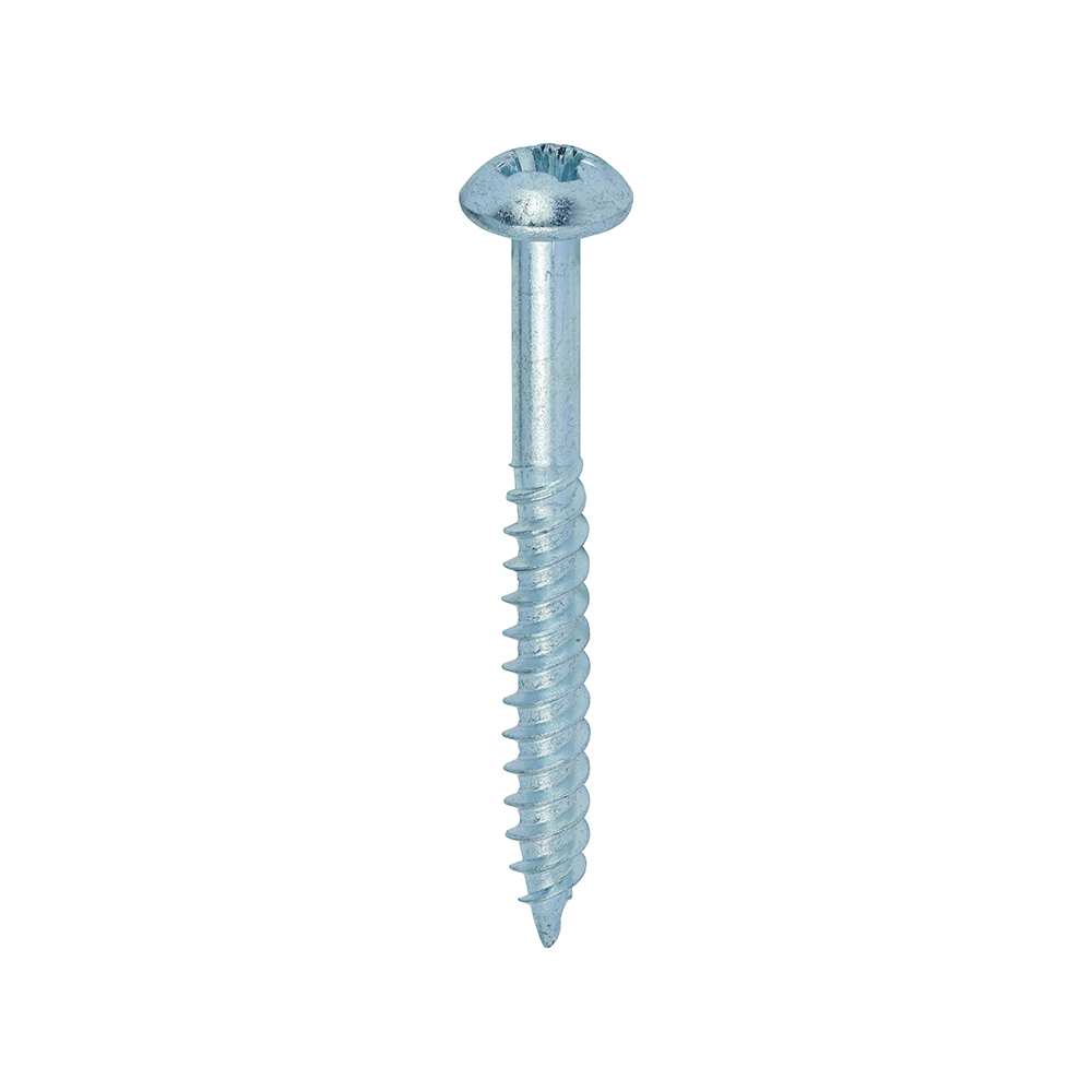 12 X 1" BZP ROUNDHEAD POZI WOODSCREWS