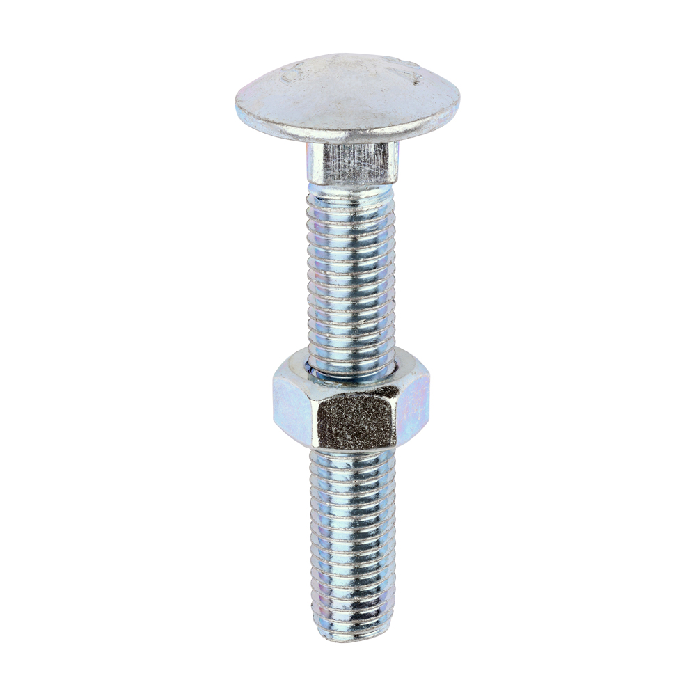 M12 X 90 CARRIAGE BOLTS & NUTS ZP