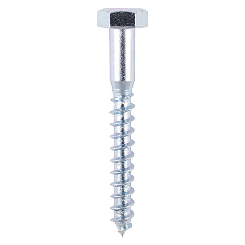 M10 X 50 HEXAGON HEAD COACH SCREW ZP