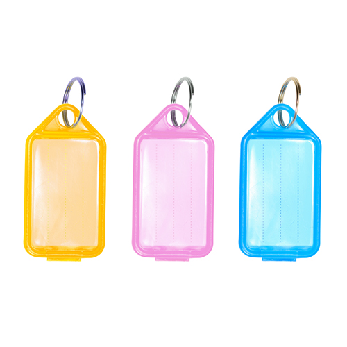 TIMCO COLOURED KEY TAGS - PACK OF 6