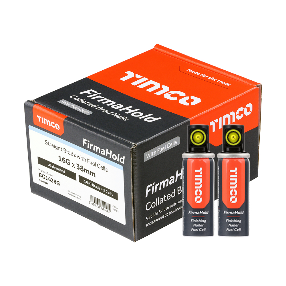 FIRMAHOLD 38MM X 16G STRAIGHT BRADS WITH GAS (2000)
