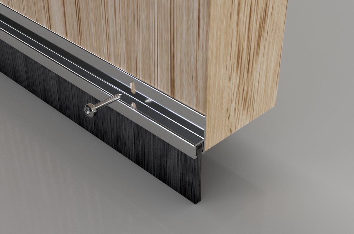 2'9" ALUMINIUM BRUSH BOTTOM DOOR SEAL