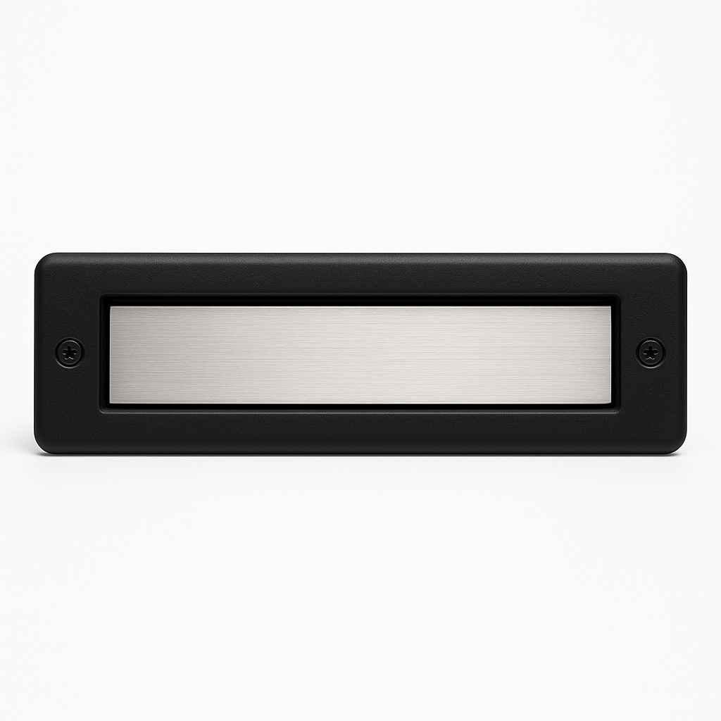 AFTLBFXC/30/SAA BLACK SURROUND 306MMX70MM INTUMESCENT LETTER PLATE