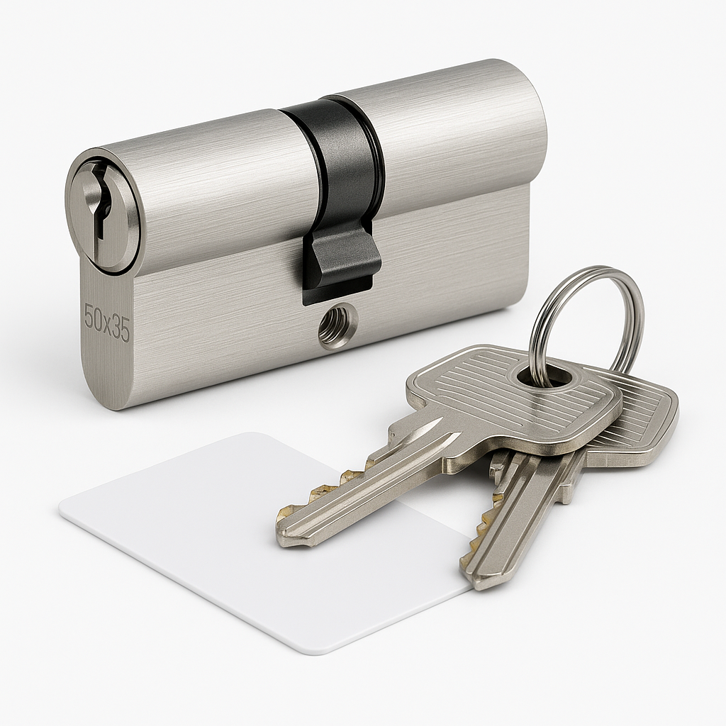 ABS 50 X 35 CYLINDER PC - 3KEYS & CARD