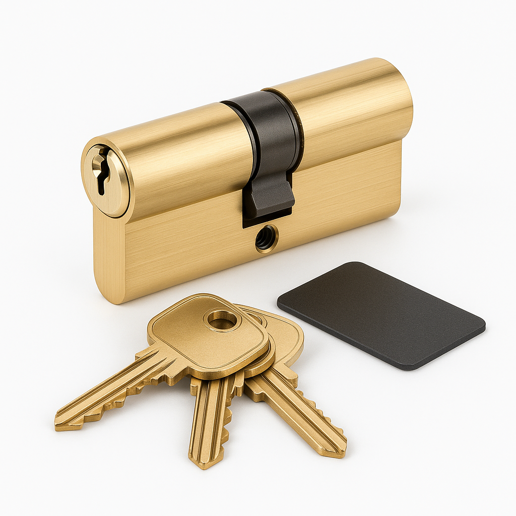 ABS 50 X 50 CYLINDER PB - 3KEYS & CARD