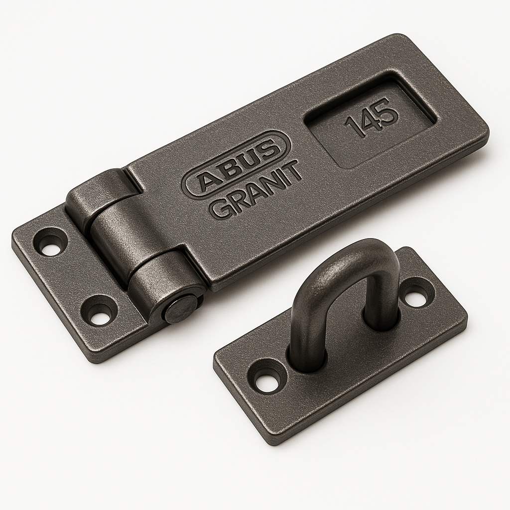 ABUS 145MM H/DUTY "GRANIT" HASP AND STAPLE