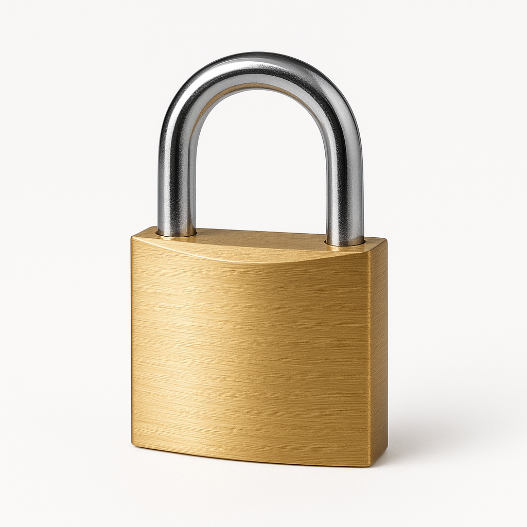 ABUS 50MM "BASIC" BRASS PADLOCK