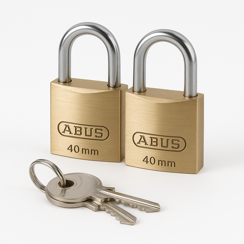 ABUS 40MM PADLOCKS (CARD OF 2 KEYED ALIKE)