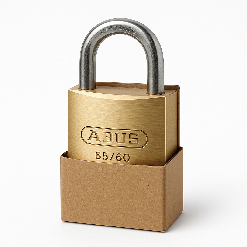 ABUS 65 - 60MM BRASS PADLOCK (BOXED)