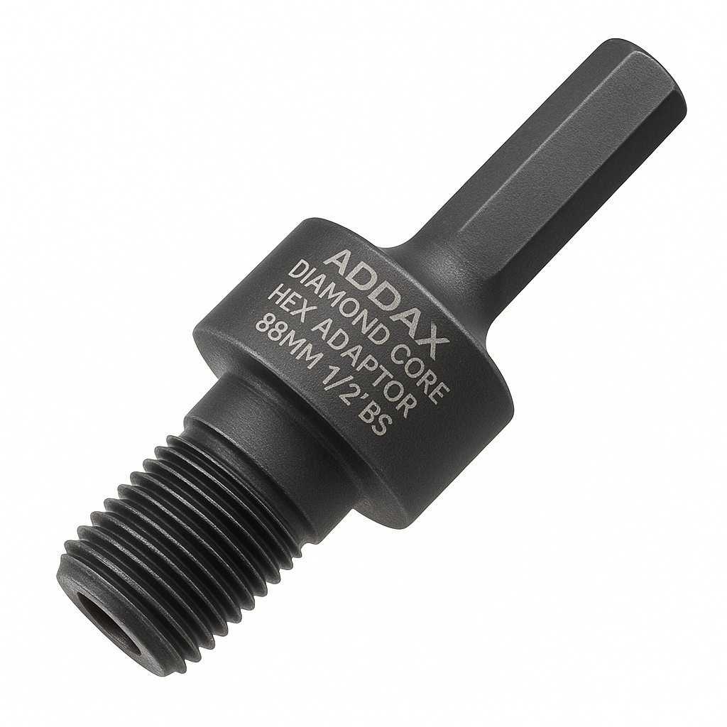 ADDAX DIAMOND CORE HEX ADAPTOR 88MM 1/2"BS