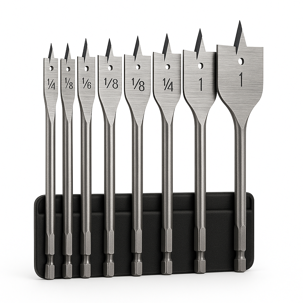 ADDAX (7 PIECE) WOOD FLAT BIT SET