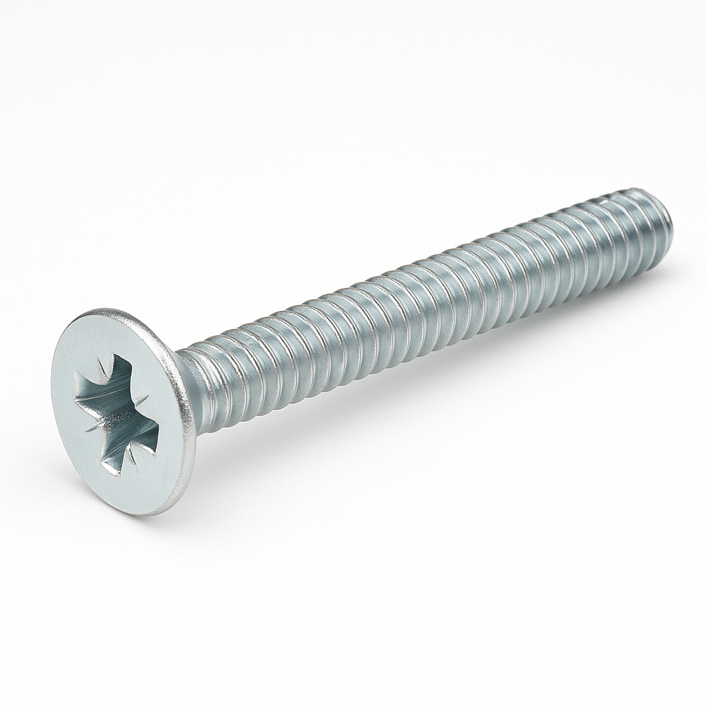 M4 X 50 BZP CSK POZI MACHINE SCREWS