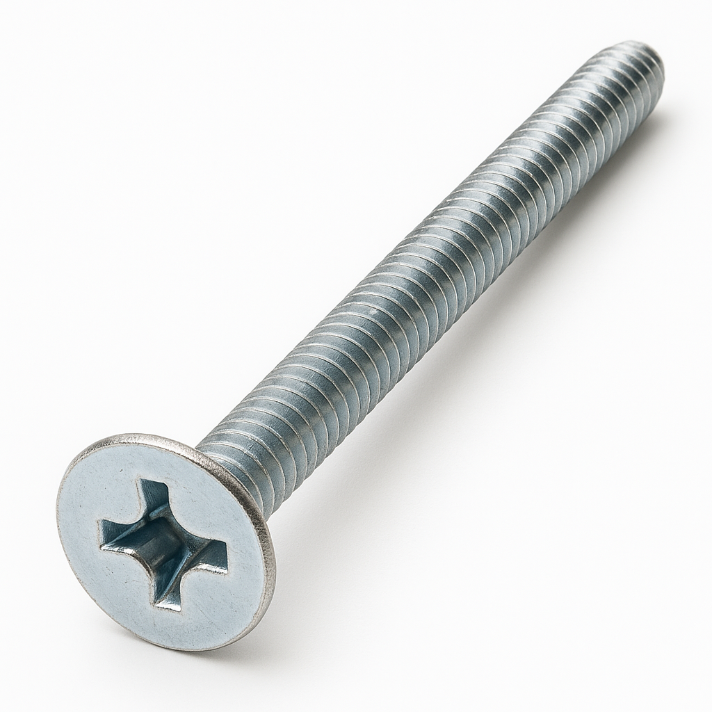 M4 X 60 BZP CSK POZI MACHINE SCREWS