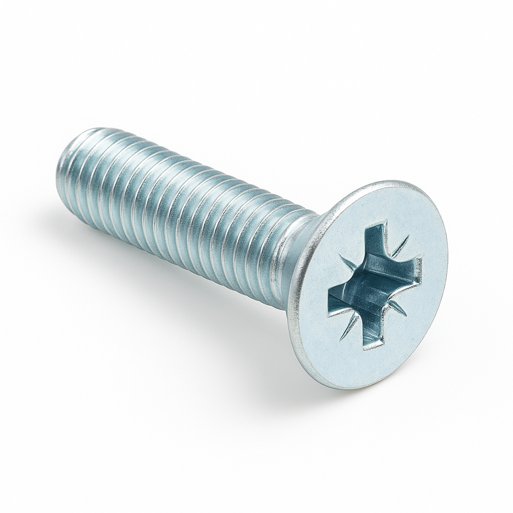 M6 X 20 BZP CSK POZI MACHINE SCREWS
