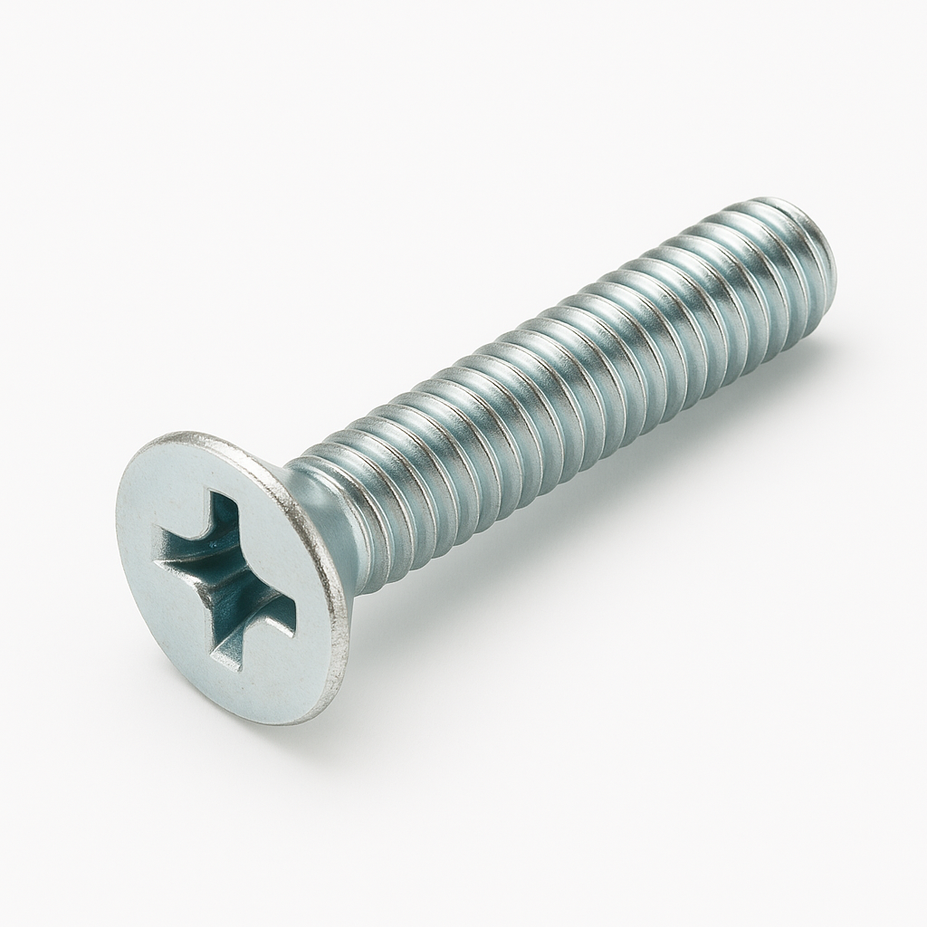 M6 X 25 BZP CSK POZI MACHINE SCREWS
