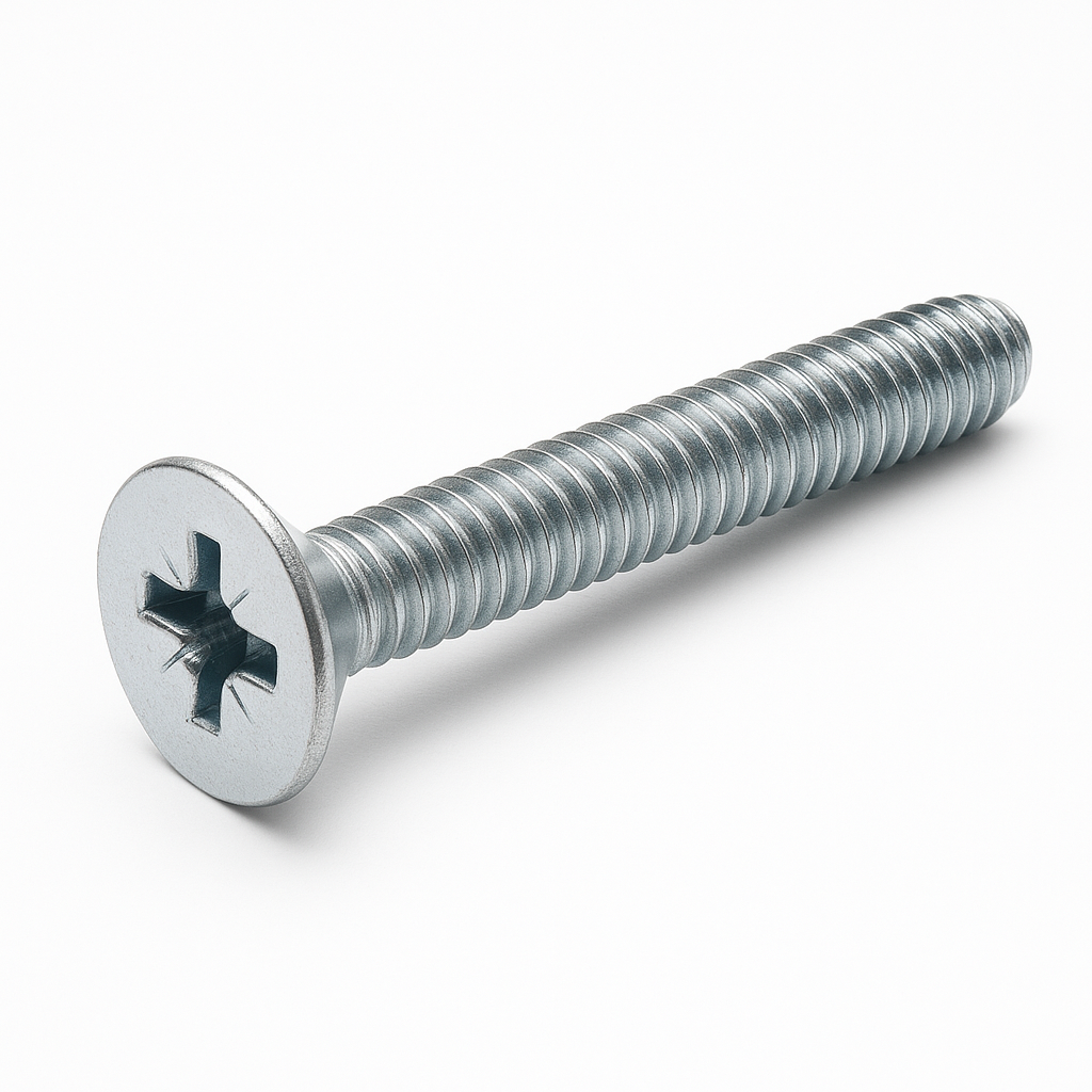M6 X 40 BZP CSK POZI MACHINE SCREWS