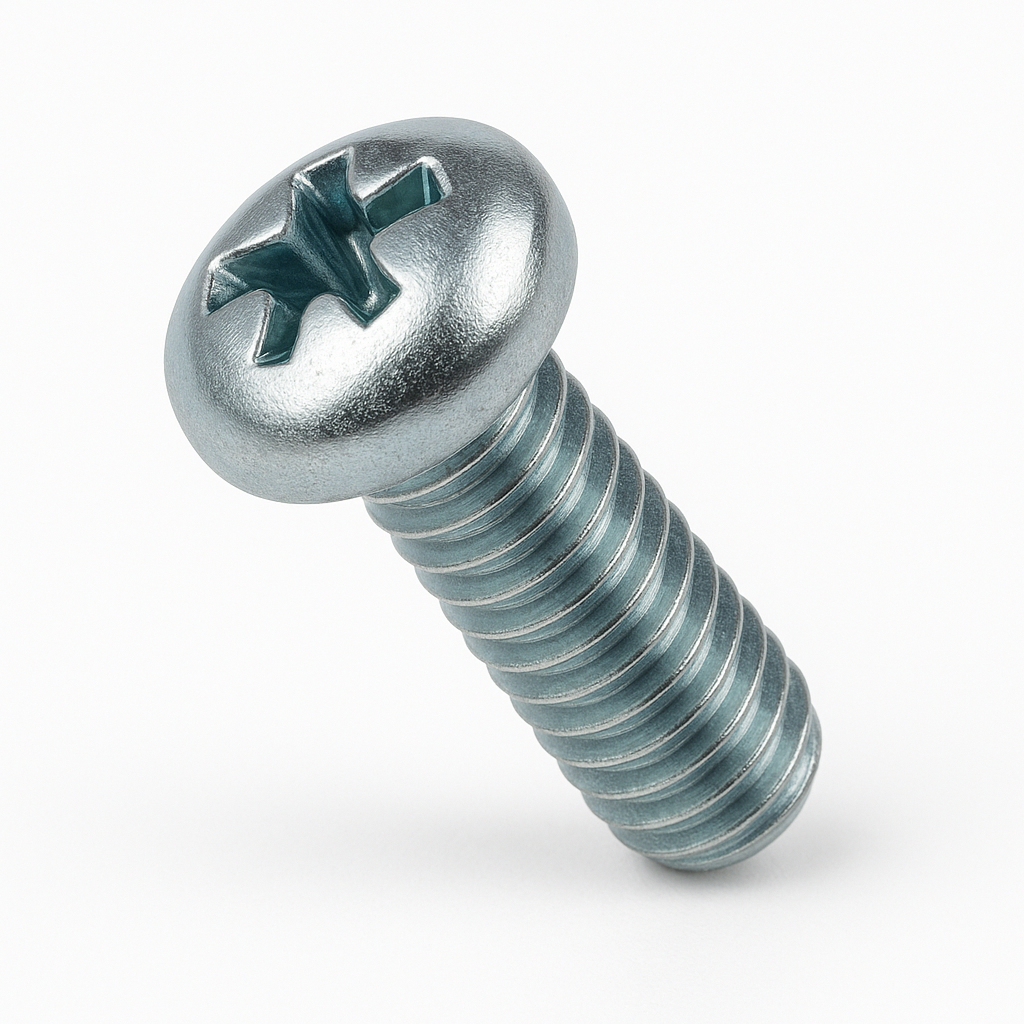 M4 X 12 BZP PAN HEAD POZI MACHINE SCREWS