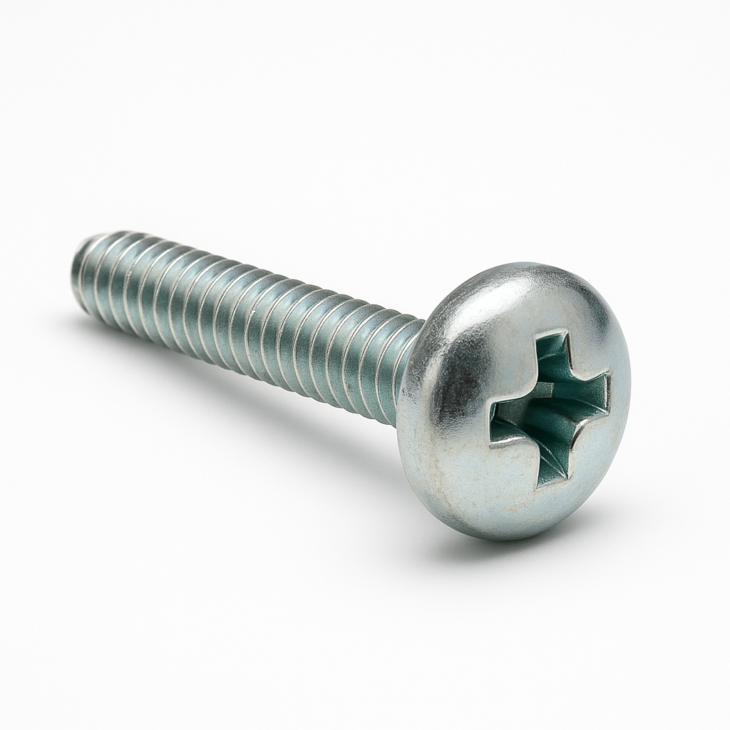 M4 X 25 BZP PAN HEAD POZI MACHINE SCREWS