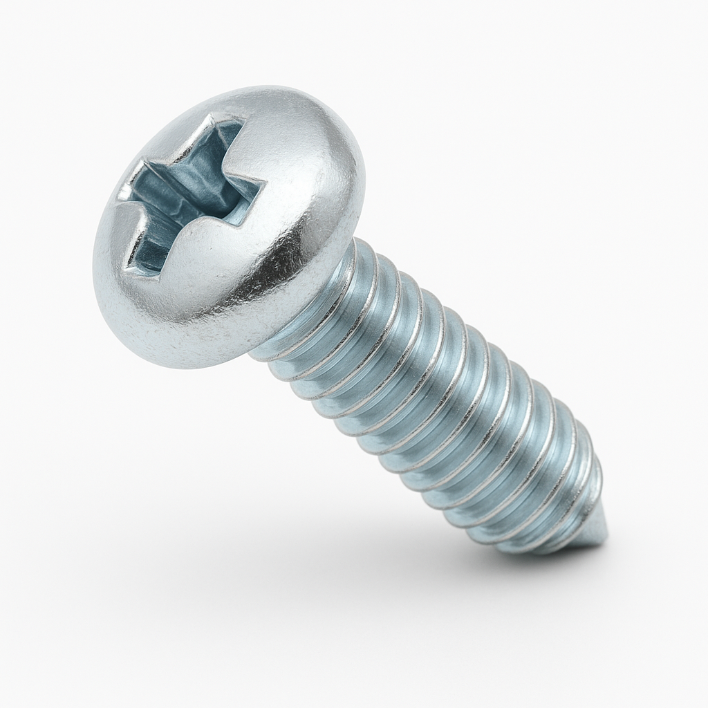 M6 X 12 BZP PAN HEAD POZI MACHINE SCREWS