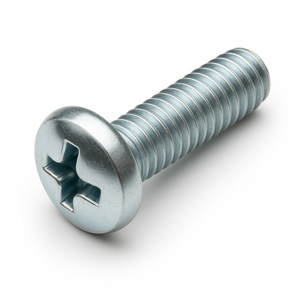 M6 X 20 BZP PAN HEAD POZI MACHINE SCREWS