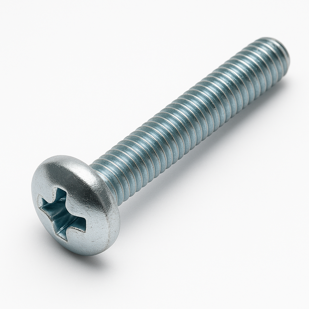 M6 X 40 BZP PAN HEAD POZI MACHINE SCREWS