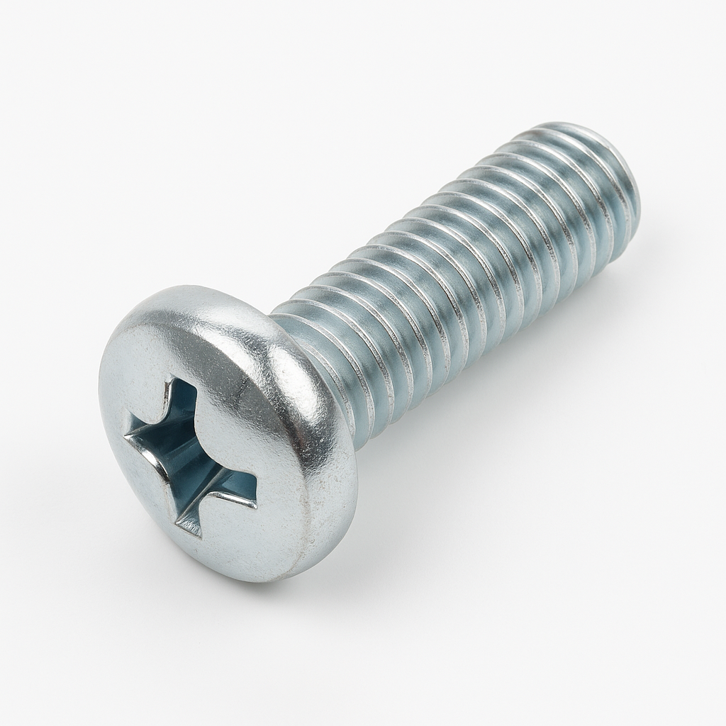M8 X 25 BZP PAN HEAD POZI MACHINE SCREWS