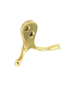 BRASS DOUBLE ROBE HOOK