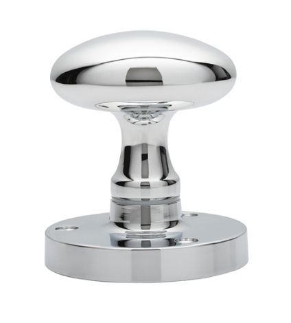 M34CP CP OVAL MORTICE KNOBS (PAIR)