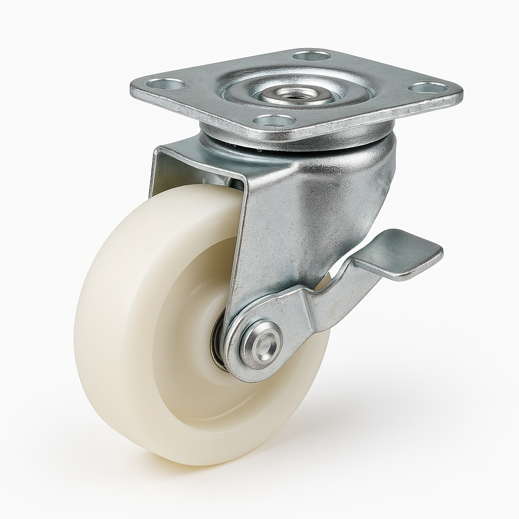 3" NYLON SWIVEL CASTORS **WITH BRAKE**
